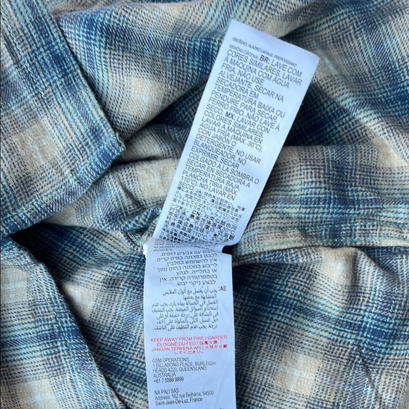 Stylish Blue and Cream Plaid Shirt - Picture 9 of 13